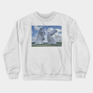 The Kelpies, Helix Park, Falkirk, Scotland, the Kelpies are the largest equine sculptures in the world Crewneck Sweatshirt